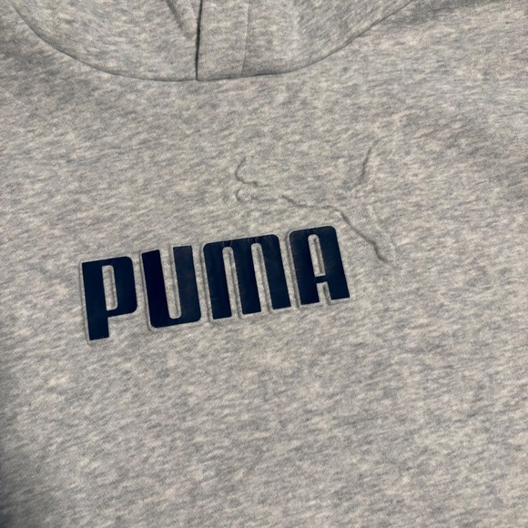 Puma Kids Gray Hoodie Sweatshirt & Jogger Pants Set Size L (14/16) - Picture 7 of 11